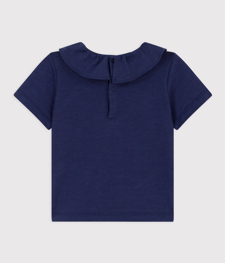 Babies' Short-Sleeved Slub Jersey Blouse blue