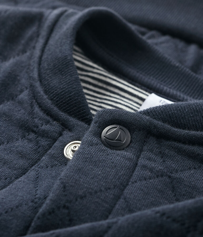 Babies' Tube Knit Cardigan SMOKING blue