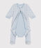 Babies' velour bodyjamas printed with tiny stars GOMME blue/BEACH