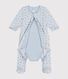Babies' velour bodyjamas printed with tiny stars