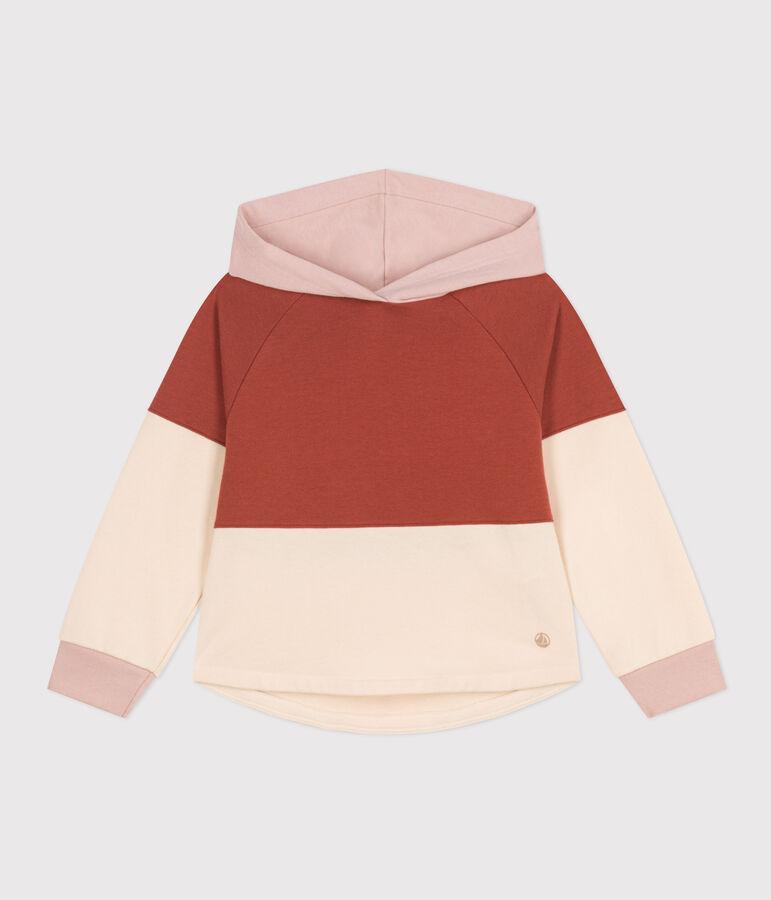 Girls' Fleece Hoodie brown/multicolor