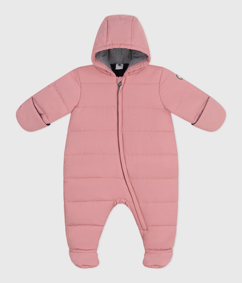 Babies' polyester snowsuit pink