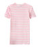 Women's T-shirt in heritage striped rib BABYLONE pink/MARSHMALLOW white