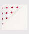 Heart Cotton Bath Wrap MARSHMALLOW white/TERKUIT red