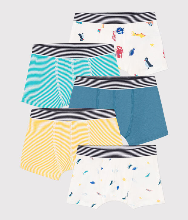 Boys' Cotton Boxer Shorts - 5-Pack multicolor