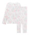 Girls' Tube Knit Pyjamas MARSHMALLOW white/MULTICO white
