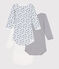 Babies' long-sleeved cotton bodies - 3-pack variante 1