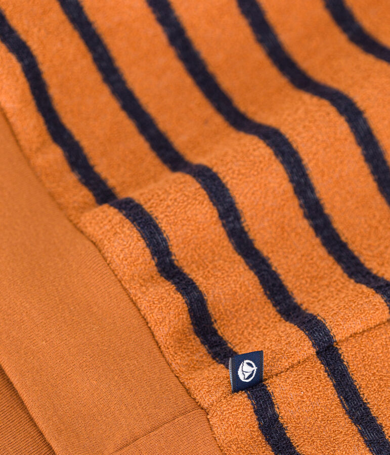 Children's unisex terry sweatshirt brown/blue