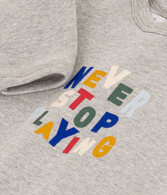 Babies' Fleece Sweatshirt CHATON CHINE grey