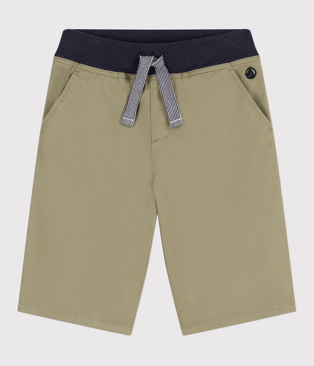 Boys' Cotton Serge Bermuda Shorts green