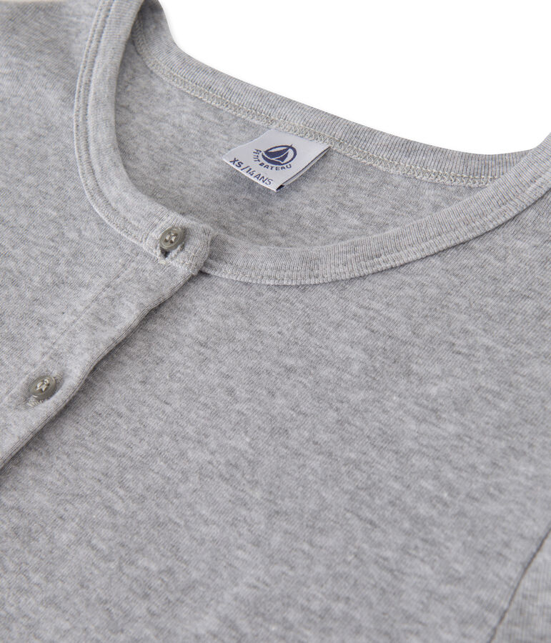 Women's long-sleeved V-neck striped tee Fumee Chine grey