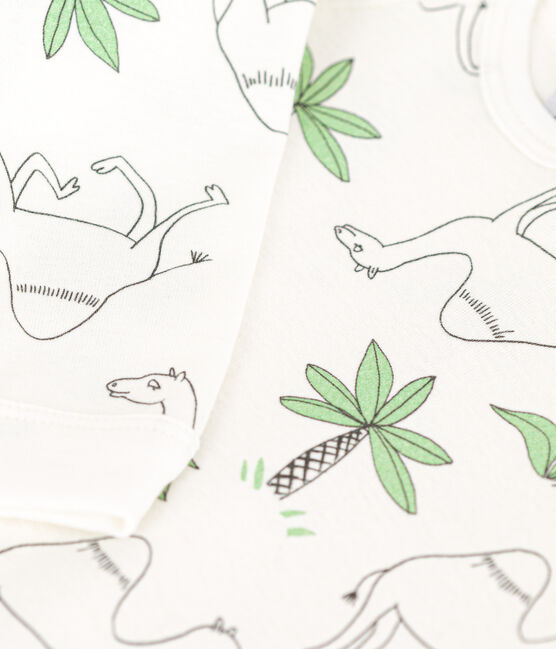Printed Cotton Sleepsuit MARSHMALLOW white/MULTICO white