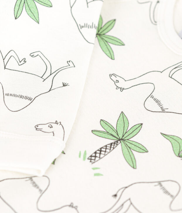 Printed Cotton Sleepsuit white/multicolor