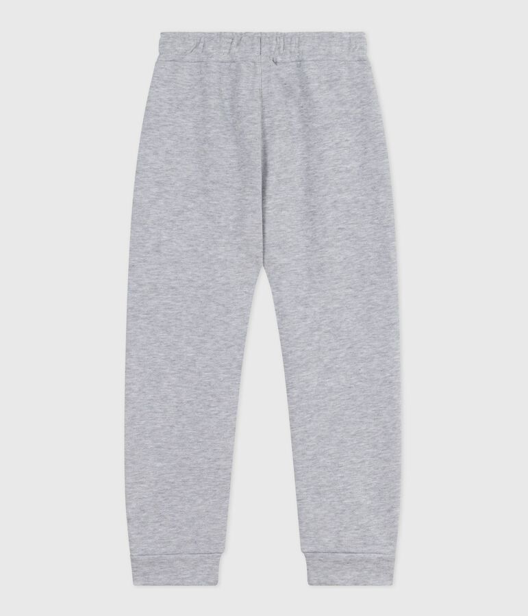 Children's plain cotton jogging bottoms FUMEE CHINE grey
