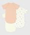 Pack of babies' short-sleeved printed cotton wrapover bodies variante 1