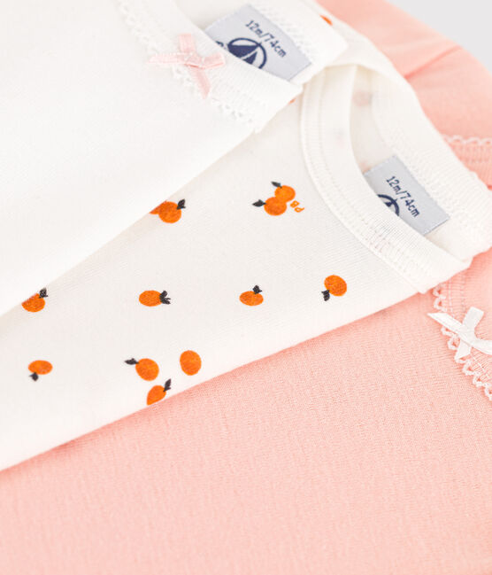 Short-Sleeved Orange Cotton Bodysuits - 3-Pack variante 1