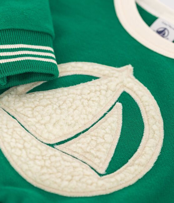Babies' fleece sweatshirt JARDIN green