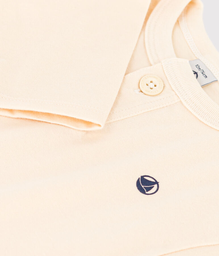 Babies' Long-Sleeved Jersey T-Shirt Ecru