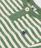 Babies' short-sleeved stripy cotton T-shirt PALMERAIE green/AVALANCHE
