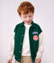 Children's varsity-style jacket in colourblock cotton green/beige