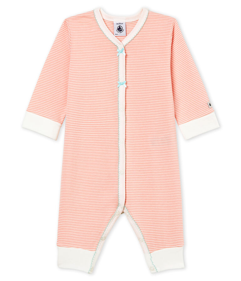 Baby Girls' Sleepsuit pink/white