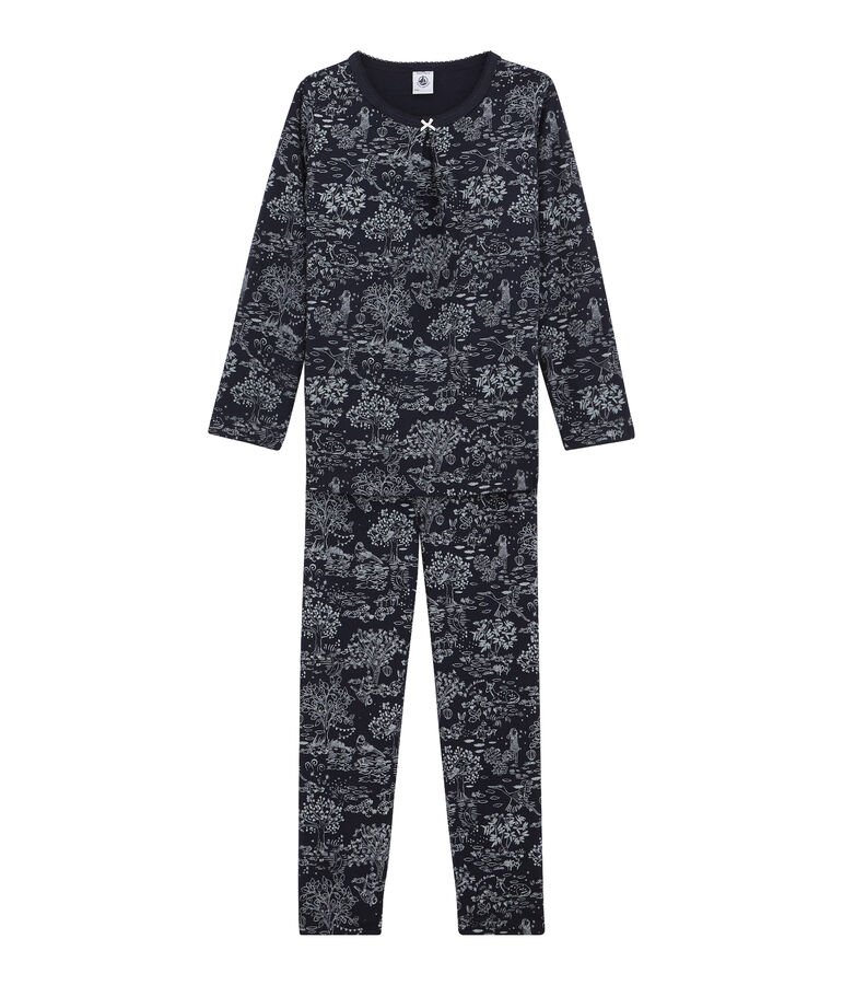 Little girl's pyjamas blue/white