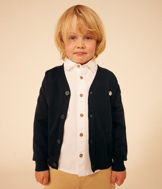 Boys' Cotton Cardigan SMOKING blue