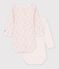 Lot de 2 bodies manches longues en coton. multicolor