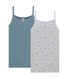 Girl's strap vest duo