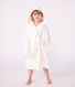 Children's cotton terry bathrobe with embroidered hearts