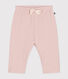 Babies' quilted tube knit trousers