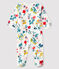 Baby Girls' Floral Print Fleece Onesie MARSHMALLOW white/MULTICO white