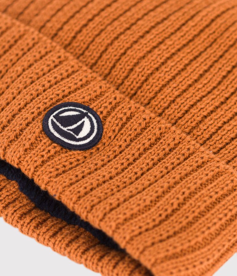 Unisex Fleece-Lined Knitted Hat brown