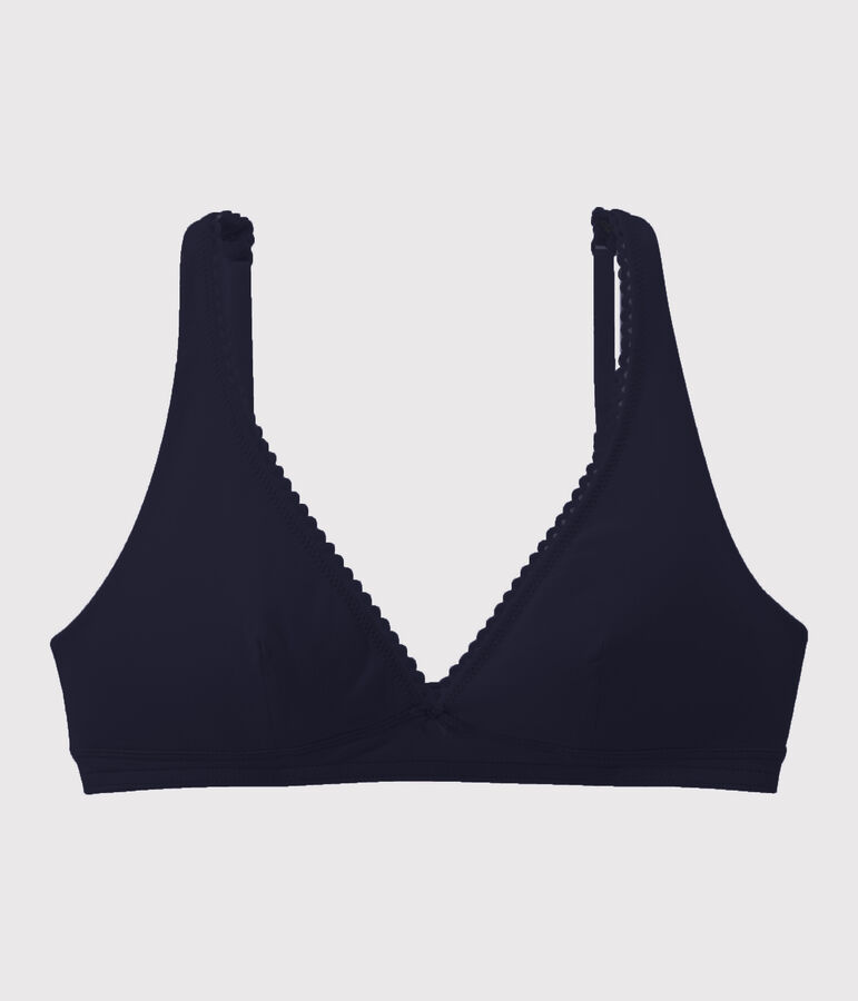 Women's plain bra blue
