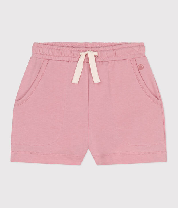 Children's plain cotton shorts pink