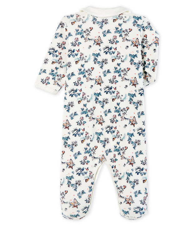 Baby Girls' Cotton Sleepsuit white/multicolor