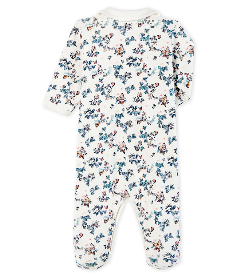 Baby Girls' Cotton Sleepsuit white/multicolor