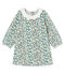 Baby Girls' Long-Sleeved Print Dress BELUGA grey/MULTICO white