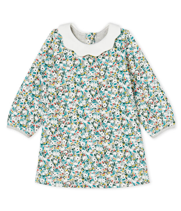Baby Girls' Long-Sleeved Print Dress grey/multicolor