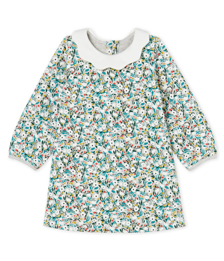 Baby Girls' Long-Sleeved Print Dress grey/multicolor