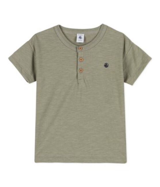 Boys' Short-Sleeved Cotton T-Shirt MARECAGE green