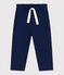 Babies' jogging bottoms in plain cotton MEDIEVAL blue