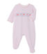 Baby girls' velour sleepsuit