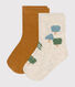 Babies' cotton pine tree socks - 2-Pack