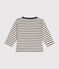 Babies' Long-Sleeved Jersey T-Shirt AVALANCHE white/SMOKING blue