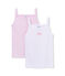 Lot de 2 débardeurs fille uni / milleraies . set
