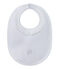 Baby's unisex bib in lined velour ECUME white