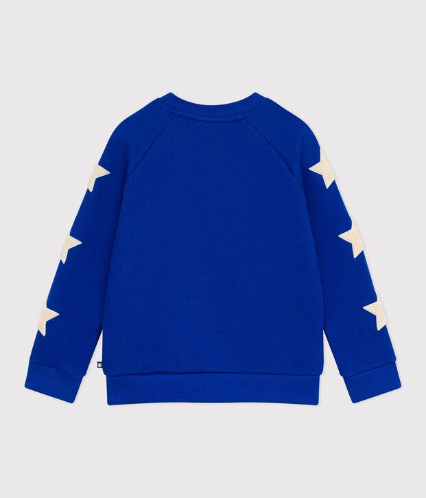Children's plain cotton sweatshirt blue