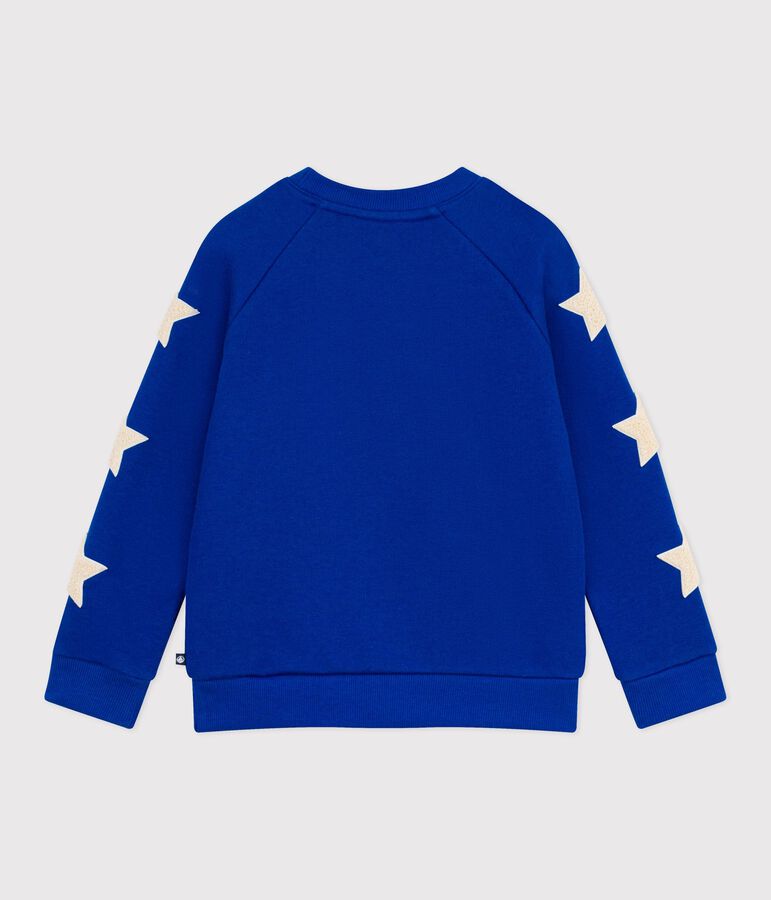 Children's plain cotton sweatshirt blue