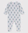 Babies' Dog Patterned Velour Sleepsuit POUSSIERE grey/ROVER